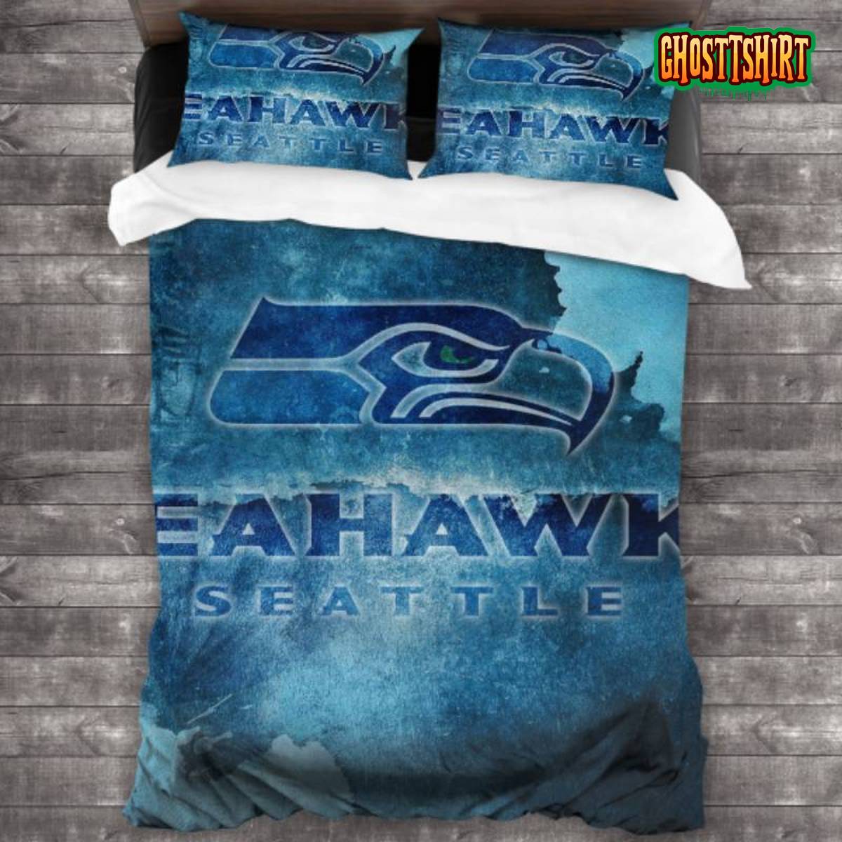 Bedding Sets with 3 Pieces Seattle Seahawks Logo Bedding Set 3PCS Duvet Cover Pillowcases Comforter Cover