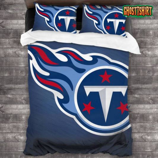Bedding Sets with 3 Pieces Tennessee Titans Logo Bedding Set 3PCS Duvet Cover Pillowcases Comforter Cover