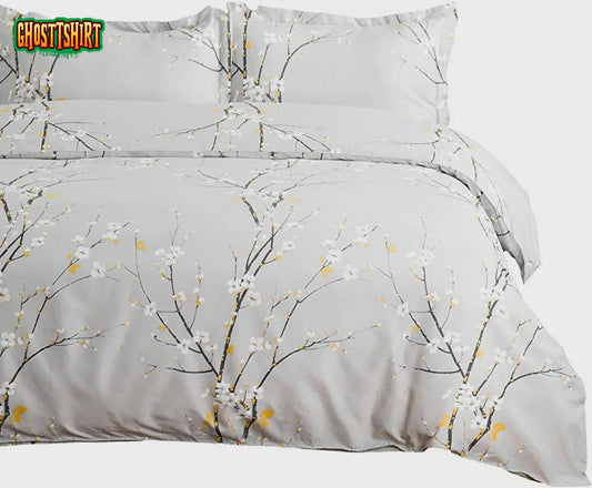 Bedsure Spring Bloom Pattern Bed Sheets Duvet Cover Bedding Set