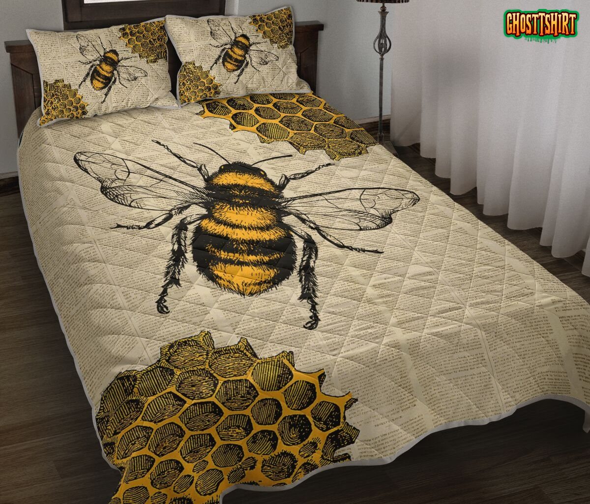 Bee Hive Newspaper Bedding Set