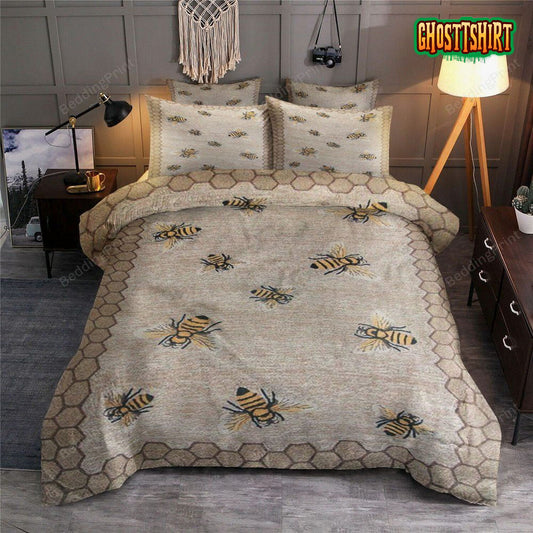 Bee Pattern Beehive Bedding Set