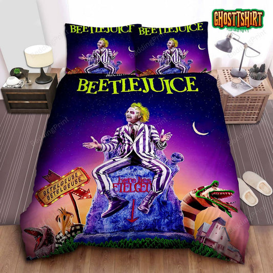 Beetlejuice Bed Sheets Duvet Cover Bedding Set