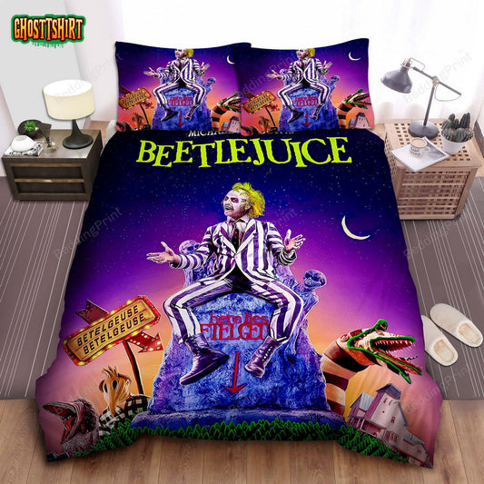 Beetlejuice By Michael Keaton Bed Sheets Duvet Cover Bedding Set