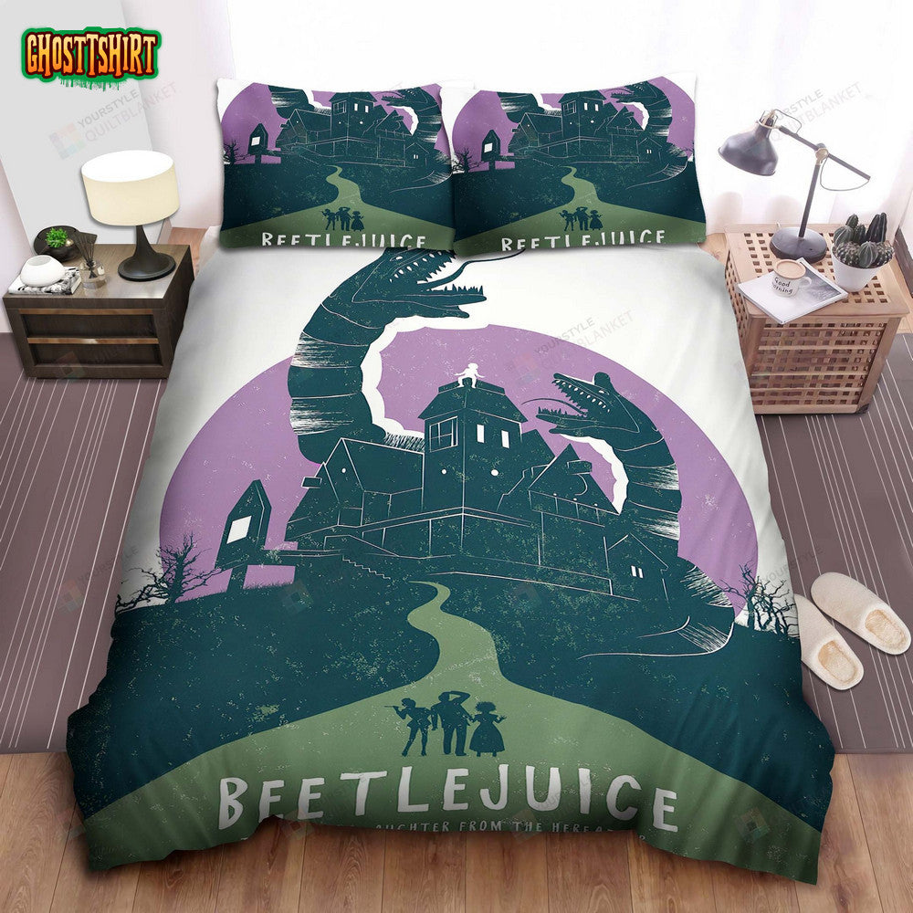 Beetlejuice Vintage Art Poster Bed Sheets Spread Comforter Duvet Cover Bedding Set