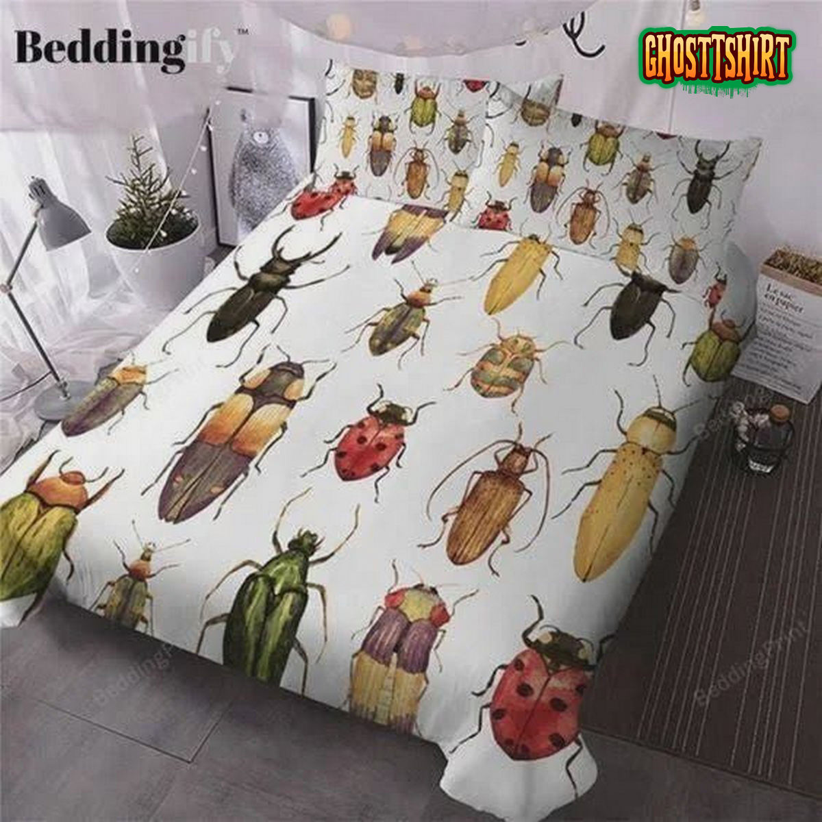 Beetles Insect Bed Sheets Duvet Cover Bedding Set