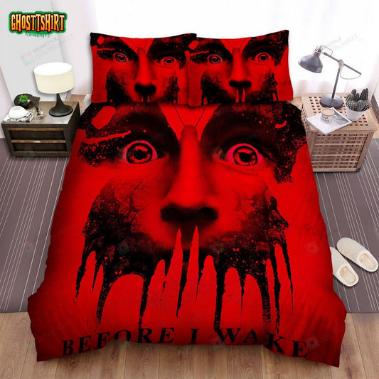Before I Wake Movie Red Background Photo Bed Sheets Spread Comforter Duvet Cover Bedding Set