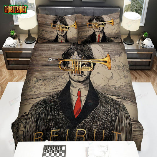 Beirut Band Zach Condon Artwork Bed Sheets Spread Comforter Duvet Cover Bedding Set