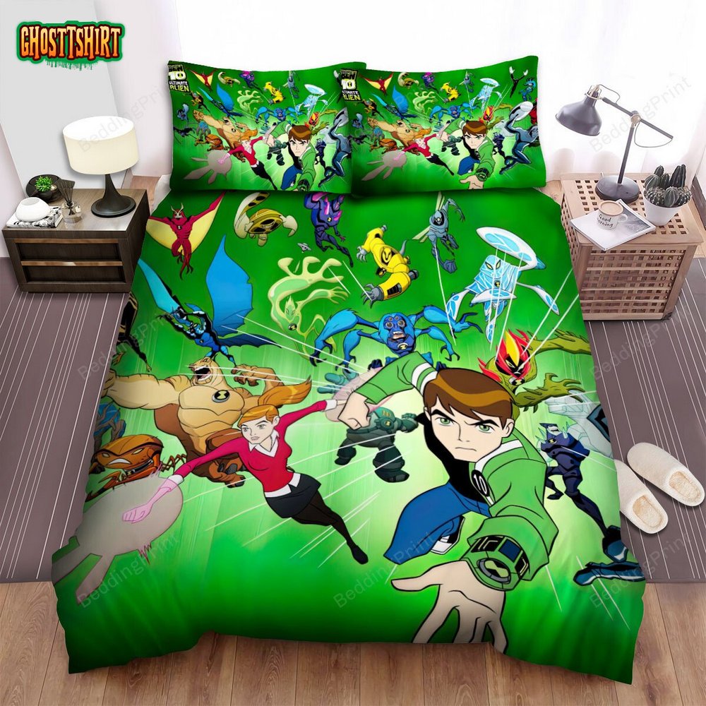 Ben 10 Alien Force Animated Series Poster 10 Bed Sheets Duvet Cover Bedding Set