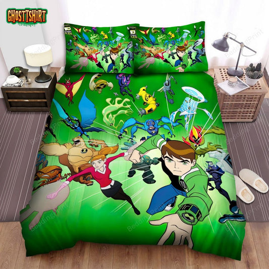 Ben 10 Alien Force Animated Series Poster 10 Bed Sheets Duvet Cover Bedding Set