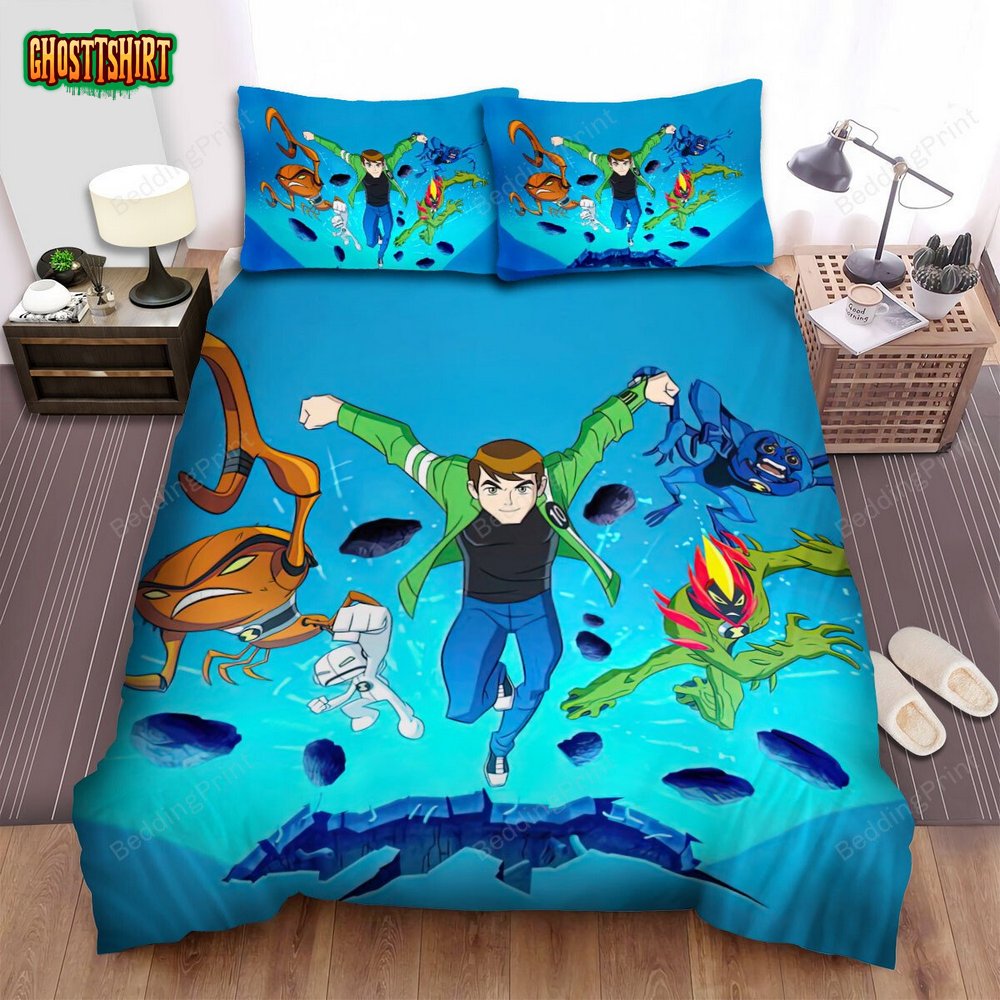 Ben 10 Alien Force Animated Series Poster 2 Bed Sheets Duvet Cover Bedding Set