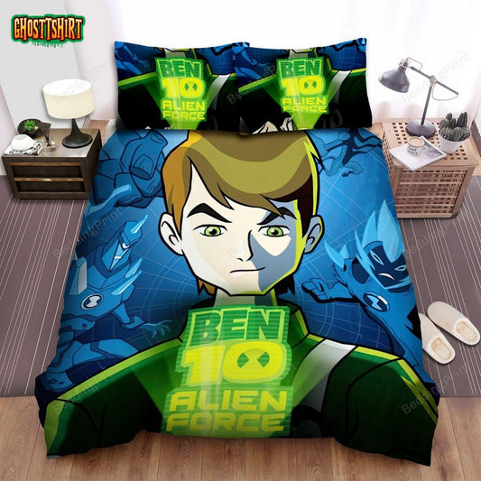 Ben 10 Alien Force Animated Series Poster 4 Bed Sheets Duvet Cover Bedding Set