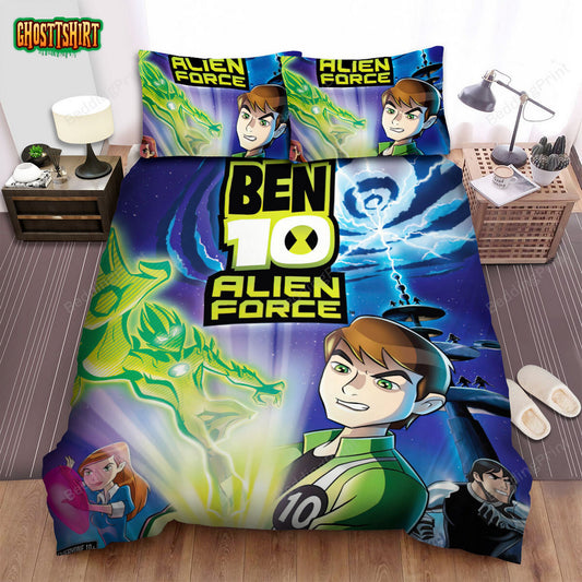 Ben 10 Alien Force Animated Series Poster 6 Bed Sheets Duvet Cover Bedding Set