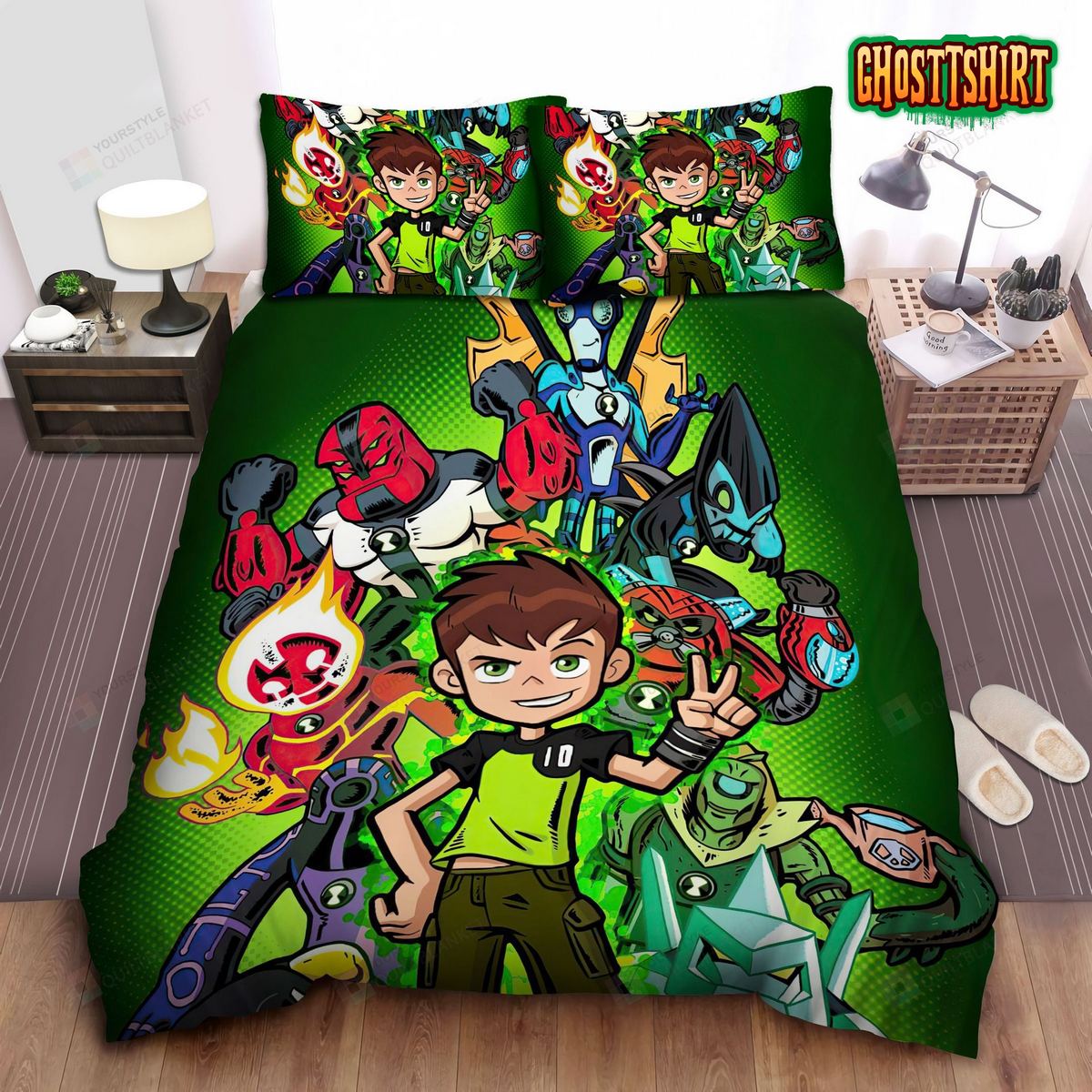 Ben 10, Ben's V Fingers Bed Sheets Duvet Cover Bedding Set
