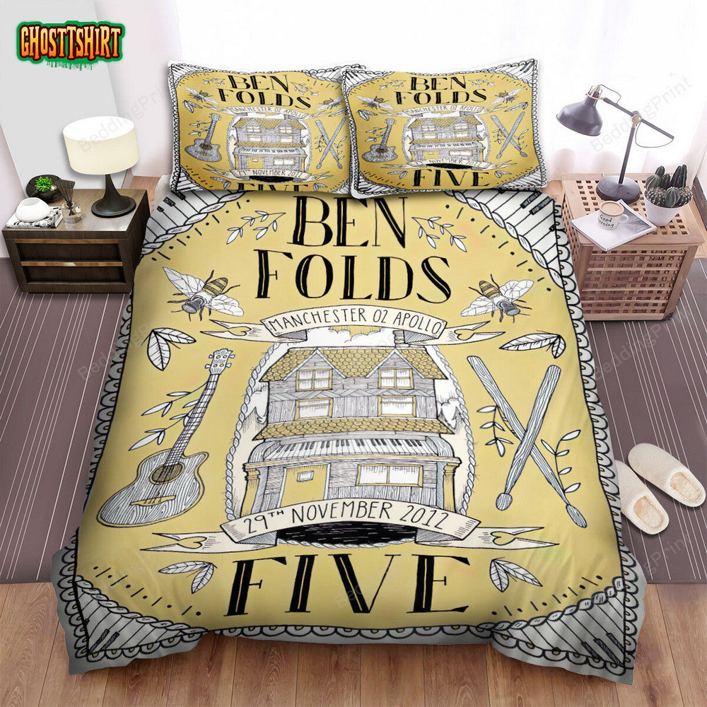 Ben Folds Five Band Brown Art Bed Sheets Duvet Cover Bedding Set
