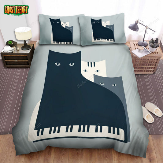 Ben Folds Five Band Cat Art Bed Sheets Duvet Cover Bedding Set