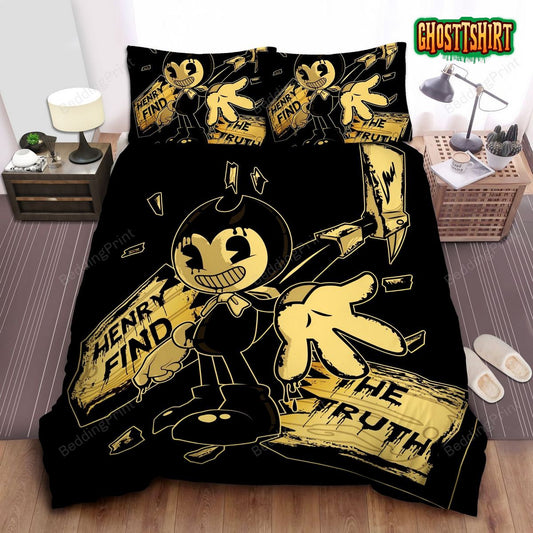 Bendy And The Ink Machine Duvet Cover Bedding Set