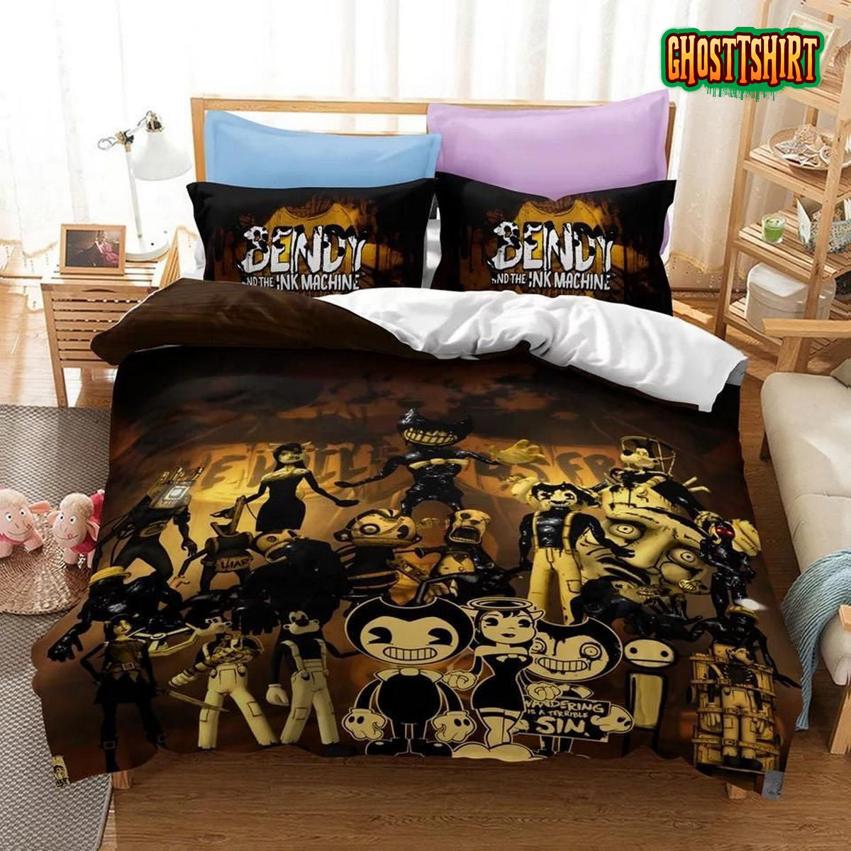 Bendy And The Ink Machine Duvet Cover Quilt Bedding Set