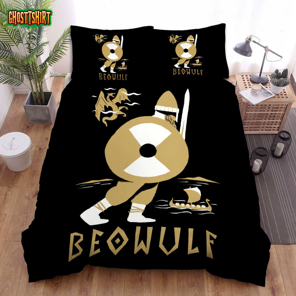 Beowulf Minimal Illustration Poster Bed Sheets Spread Duvet Cover Bedding Set