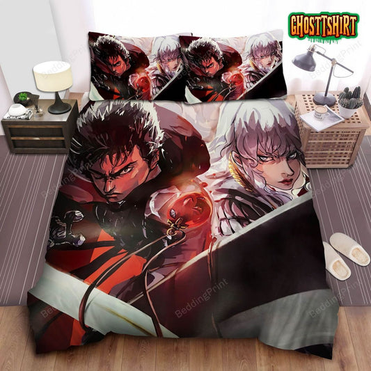 Berserk Guts Vs Griffith And The Egg Of The Perfect World Bed Sheets Duvet Cover Bedding Set