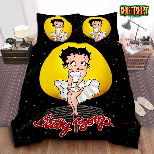 Betty Boop Under The Moon Bed Sheets Duvet Cover Bedding Set
