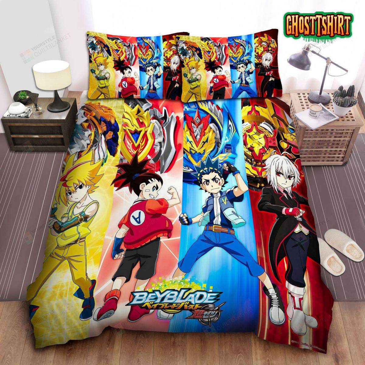 Beyblade Burst Turbo Bed Sheets Duvet Cover Bedding Set