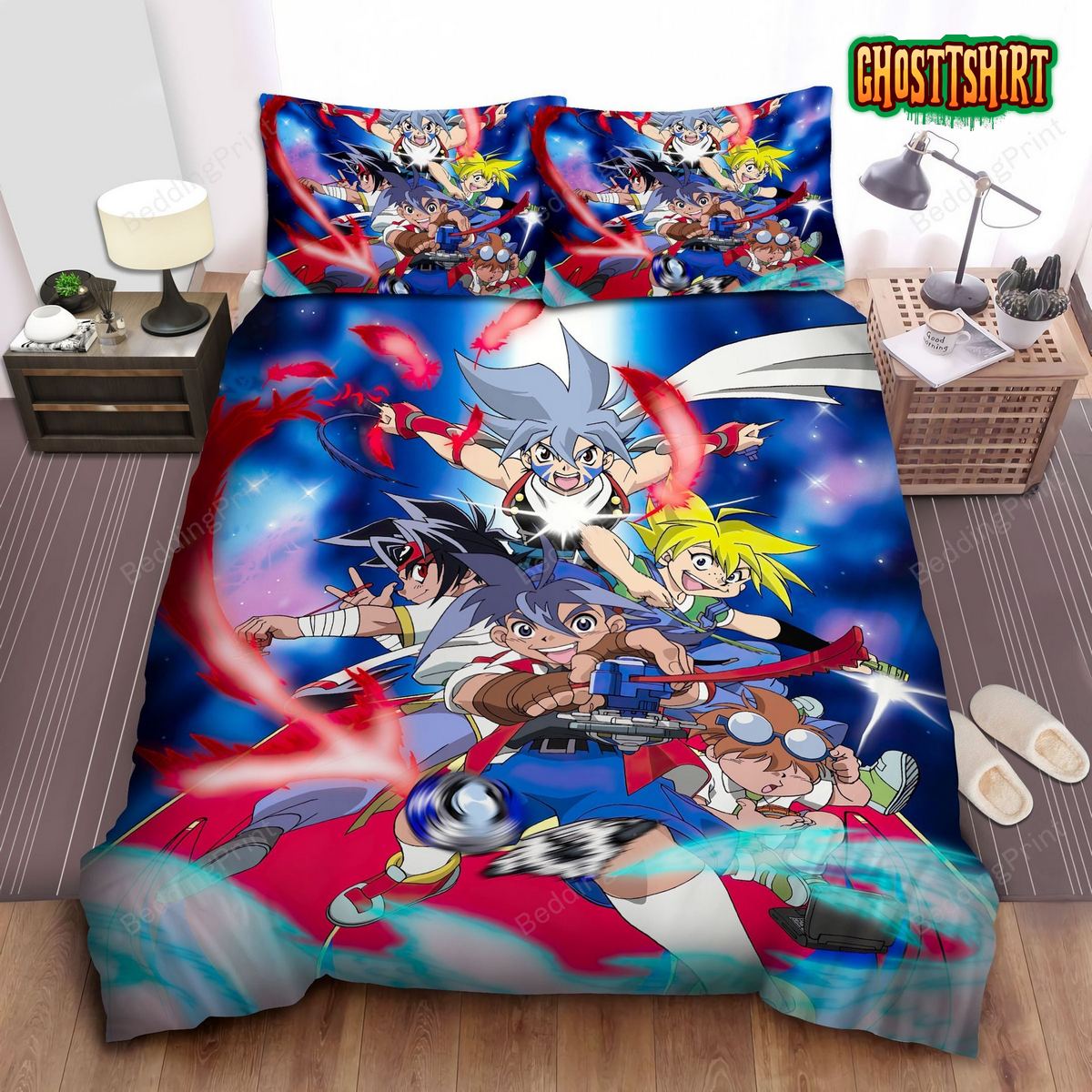Beyblade First Generation Anime Bed Sheets Duvet Cover Bedding Set