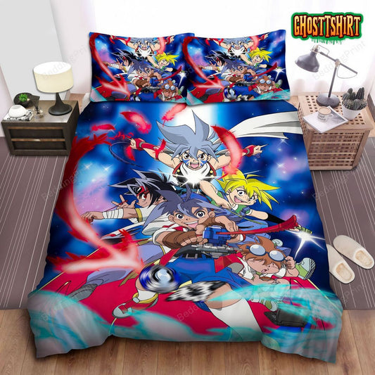 Beyblade First Generation Anime Bed Sheets Duvet Cover Bedding Set