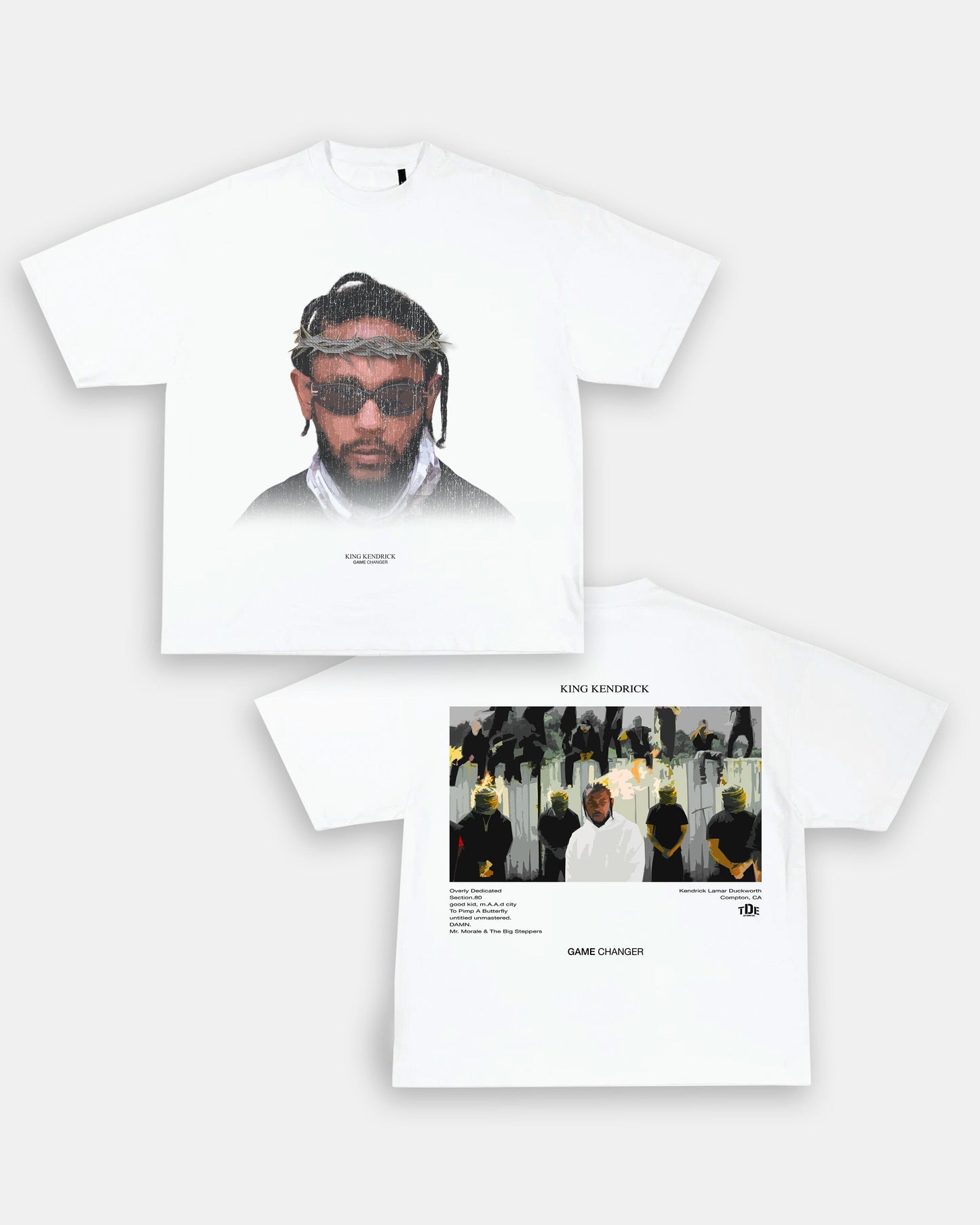 KING KENDRICK TEE - rap tee bootleg double sided tshirt