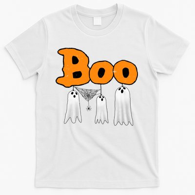 Boo Hanging Ghost Cute Funny Halloween Party T-Shirt
