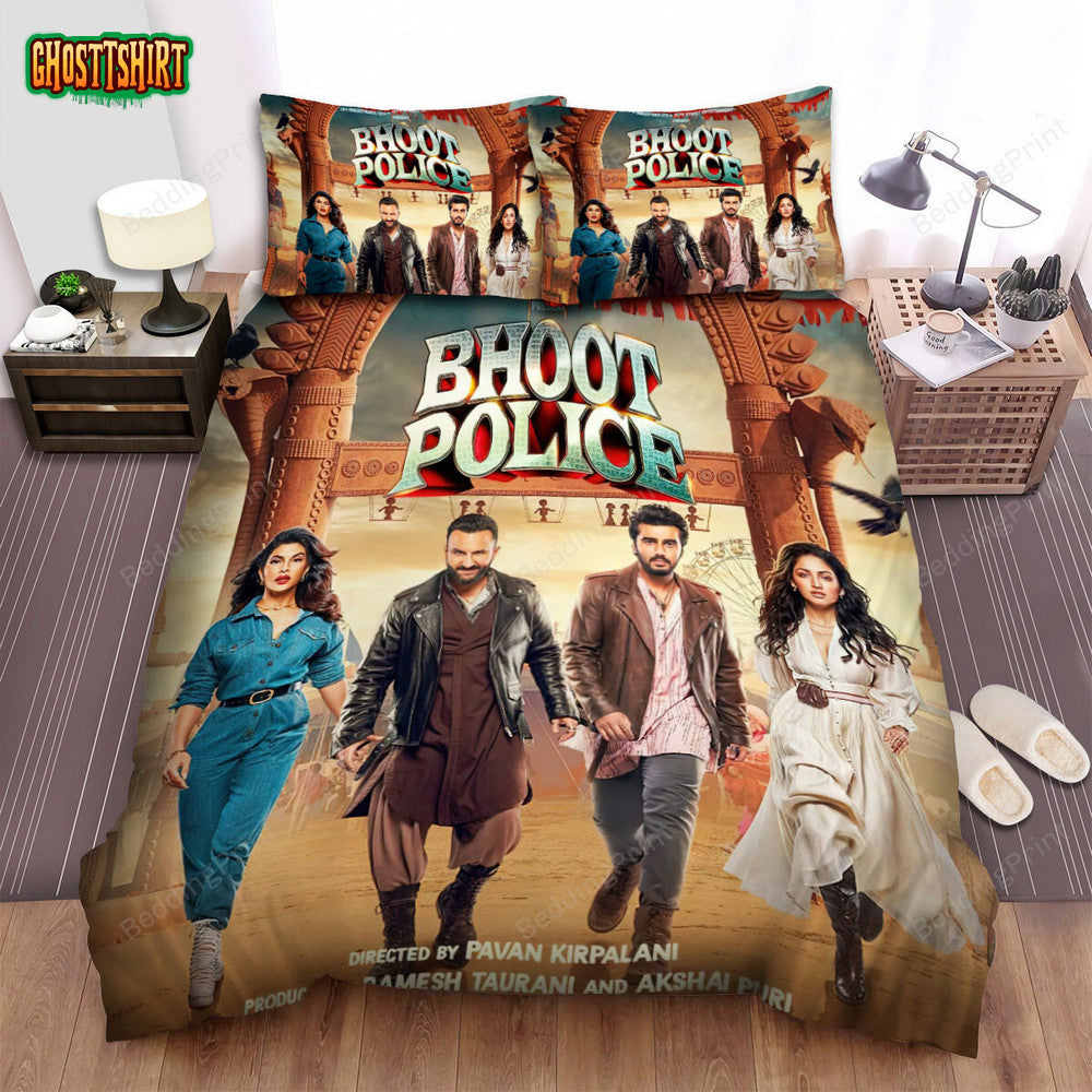Bhoot Police (2021) First Day First Show Movie Poster Bed Sheets Duvet Cover Bedding Set