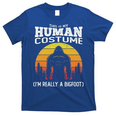 Bigfoot Halloween This Is My Human Costume Im A Bigfoot T-Shirt
