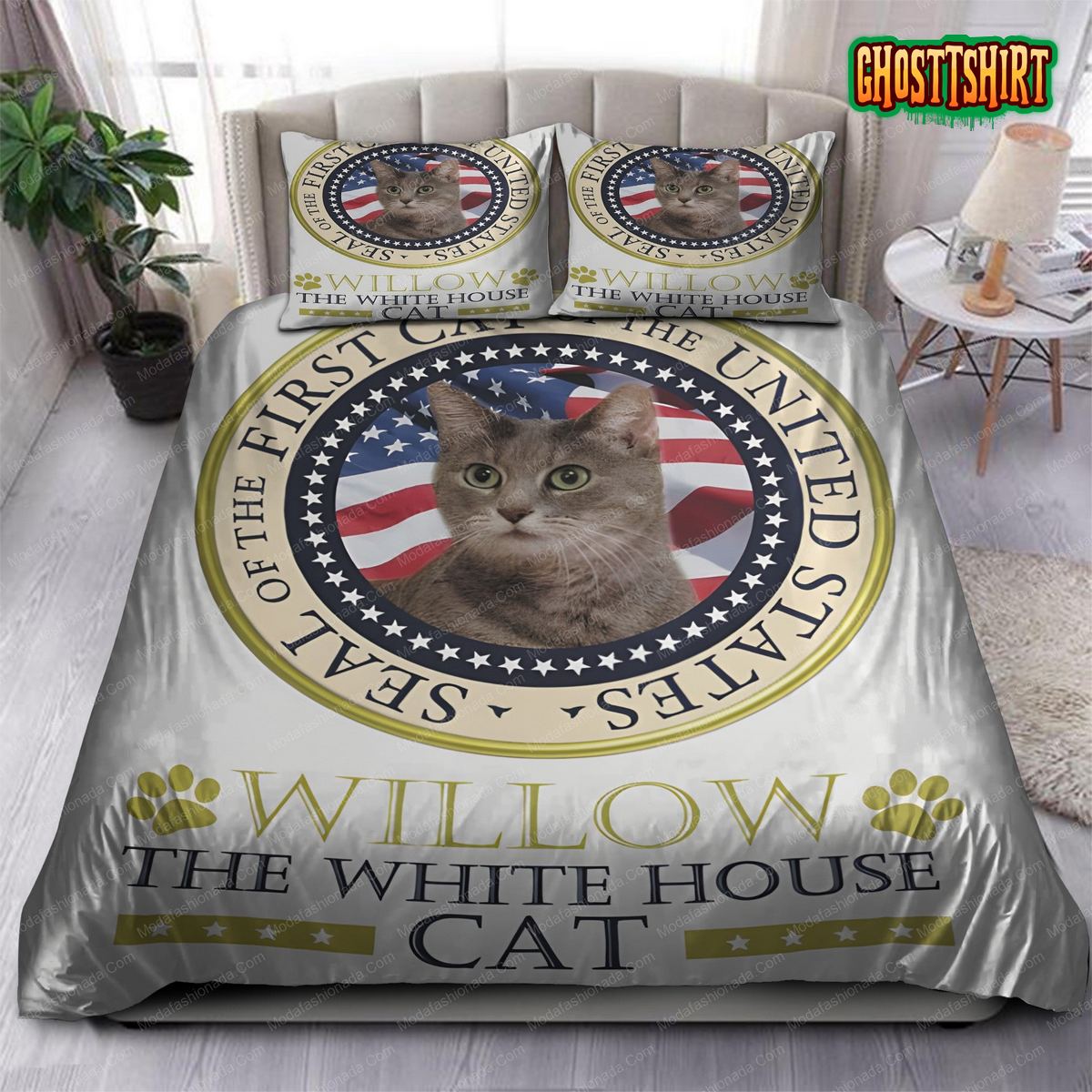 Bidens Welcome Cat Named Willow To White House Bedding Set