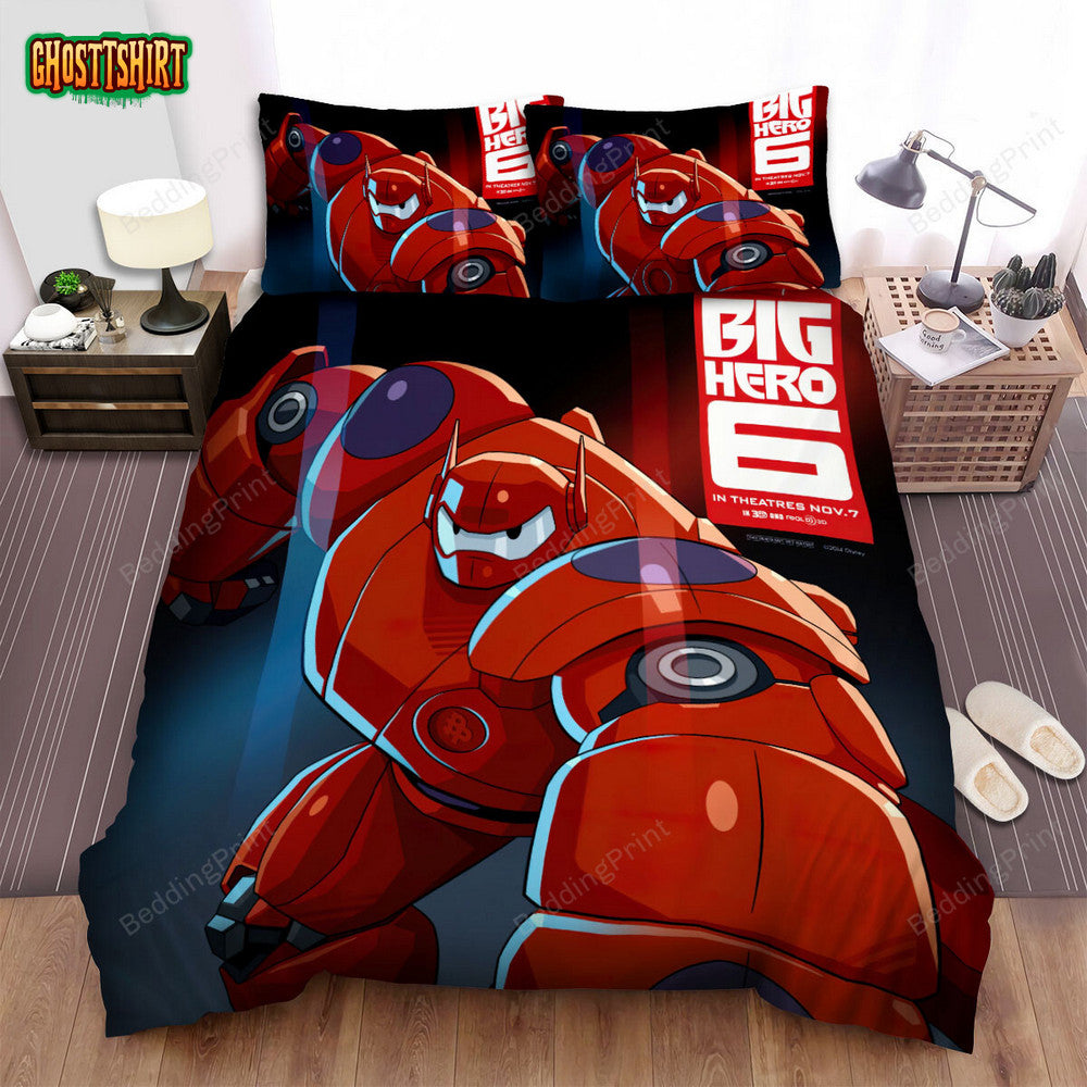 Big Hero 6 (2014) Baymax Poster Artwork 2 Bed Sheets Duvet Cover Bedding Set