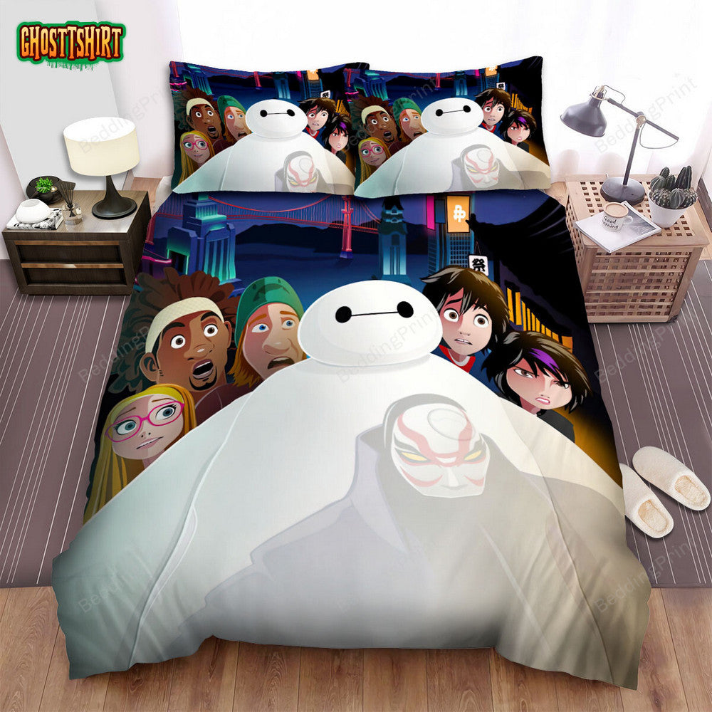 Big Hero 6 (2014) Movie Digital Art 6 Bed Sheets Duvet Cover Bedding Set