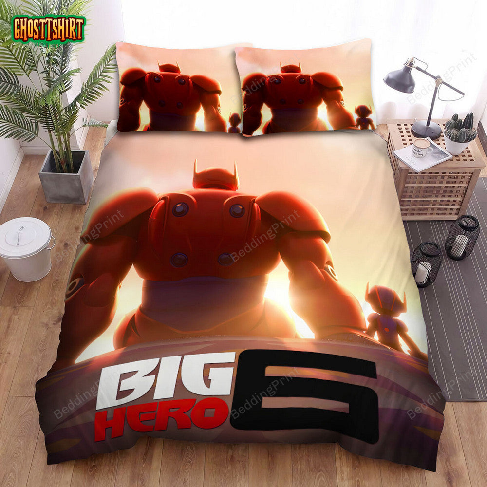 Big Hero 6 (2014) Movie Poster Fanart 2 Bed Sheets Duvet Cover Bedding Set