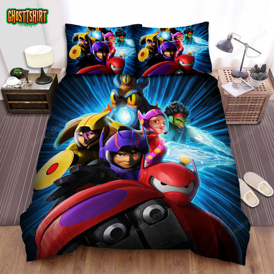Big Hero 6 (2014) Movie Poster Fanart Bed Sheets Duvet Cover Bedding Set