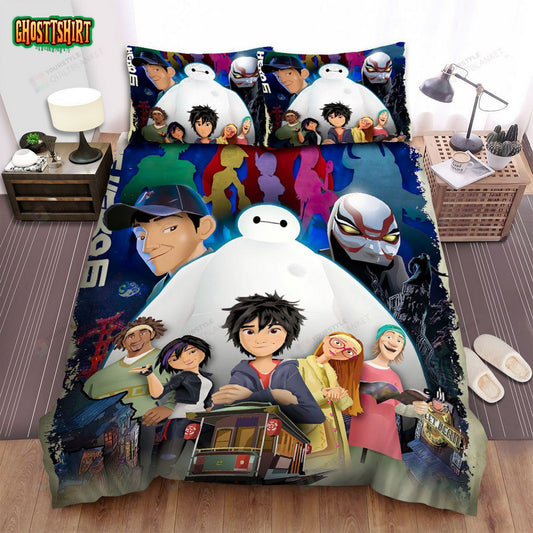 Big Hero 6 Characters Bed Sheets Spread Comforter Duvet Cover Bedding Set