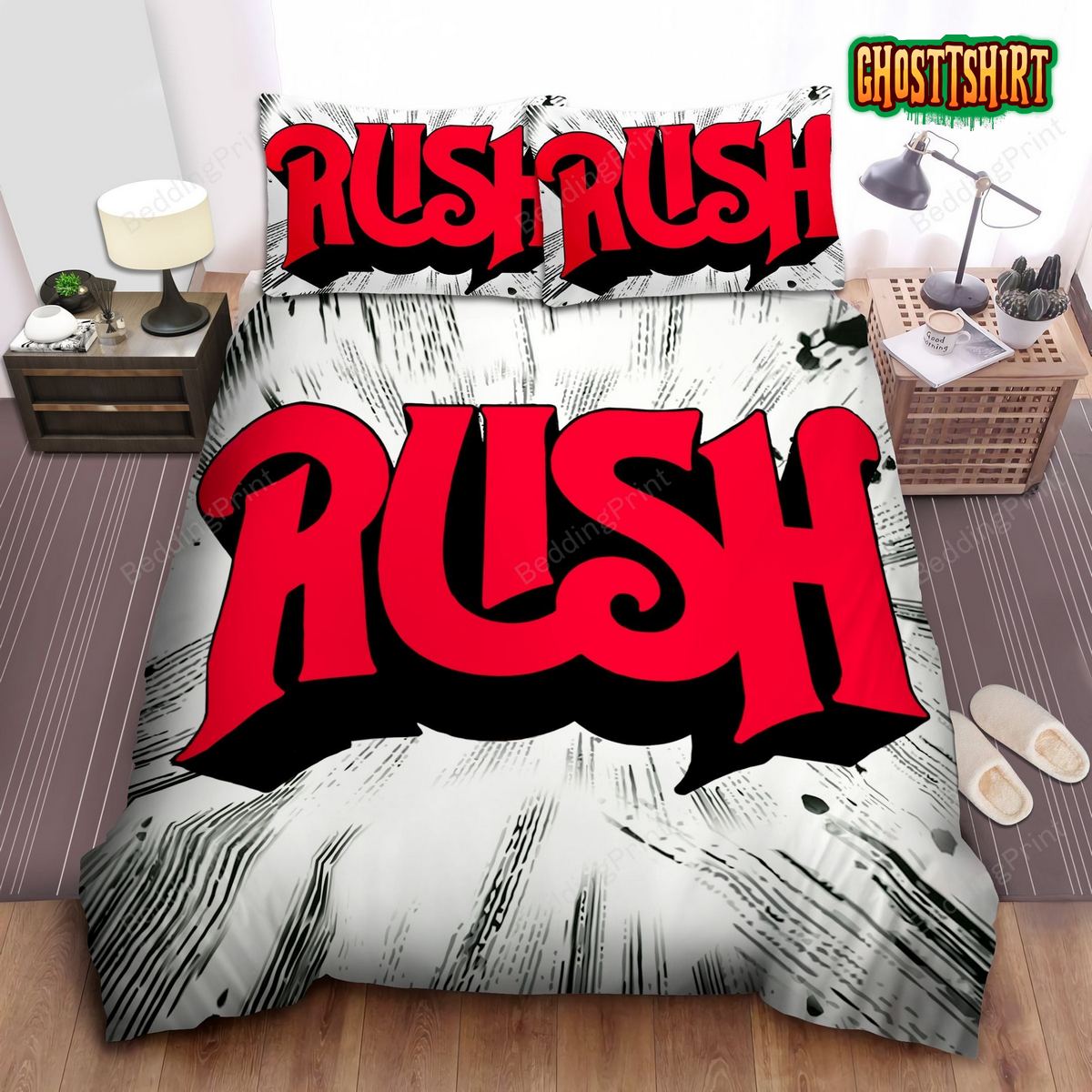 Big Red Rush Logo Bed Sheet Duvet Cover Bedding Set