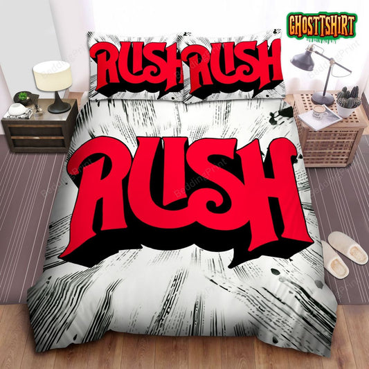Big Red Rush Logo Bed Sheet Duvet Cover Bedding Set
