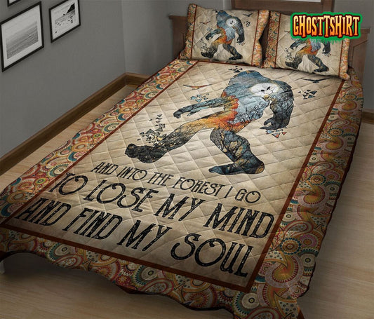 Bigfoot And Into The Forest I Go To Lose My Mind And Find My Soul Bed Sheets Duvet Cover Bedding Set
