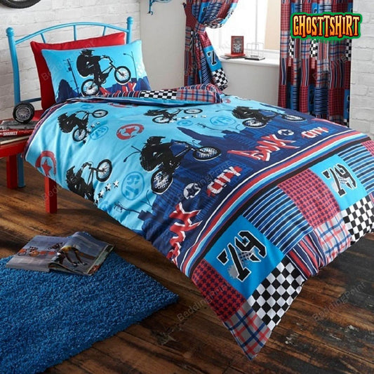 Bike Bed Sheets Duvet Cover Bedding Set