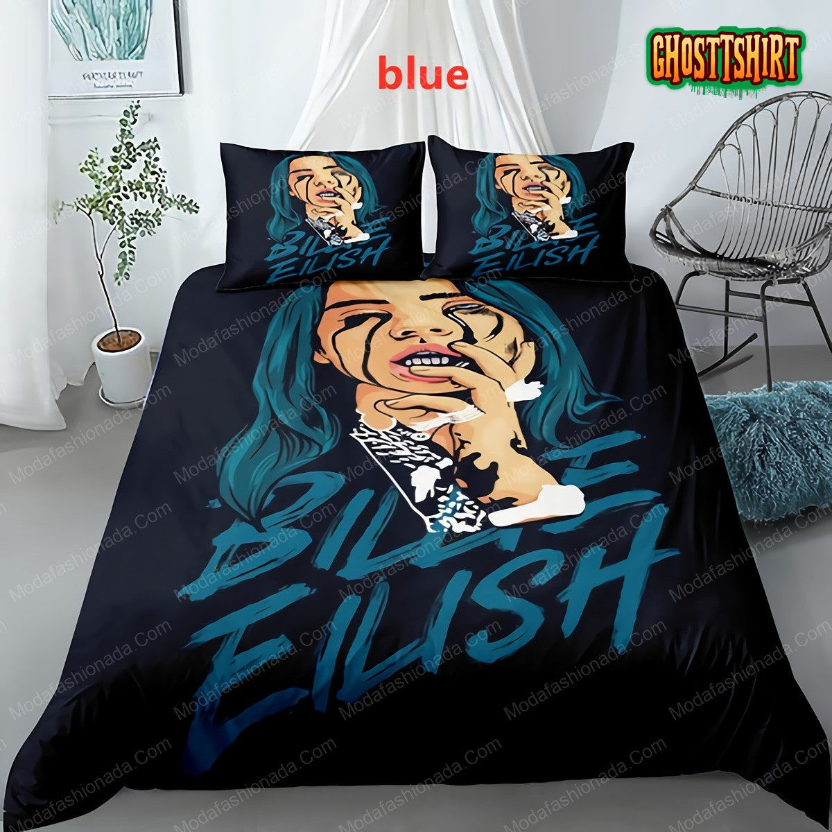 Billie Eilish Digital 3D Printed Bedding Sets