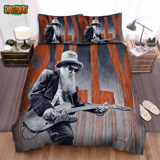 Billy Gibbons Poster Bed Sheets Spread Comforter Duvet Cover Bedding Set