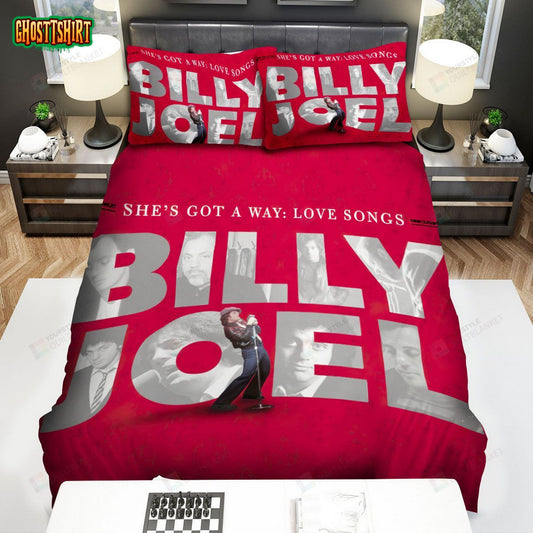 Billy Joel She's Got A Way Love Songs Bed Sheets Spread Comforter Duvet Cover Bedding Set