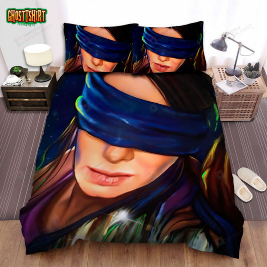 Bird Box (2018) Blindfold Movie Poster Bed Sheets Spread Comforter Duvet Cover Bedding Set