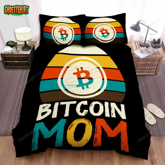 Bitcoin Mom Poster Bed Sheets Spread Duvet Cover Bedding Set