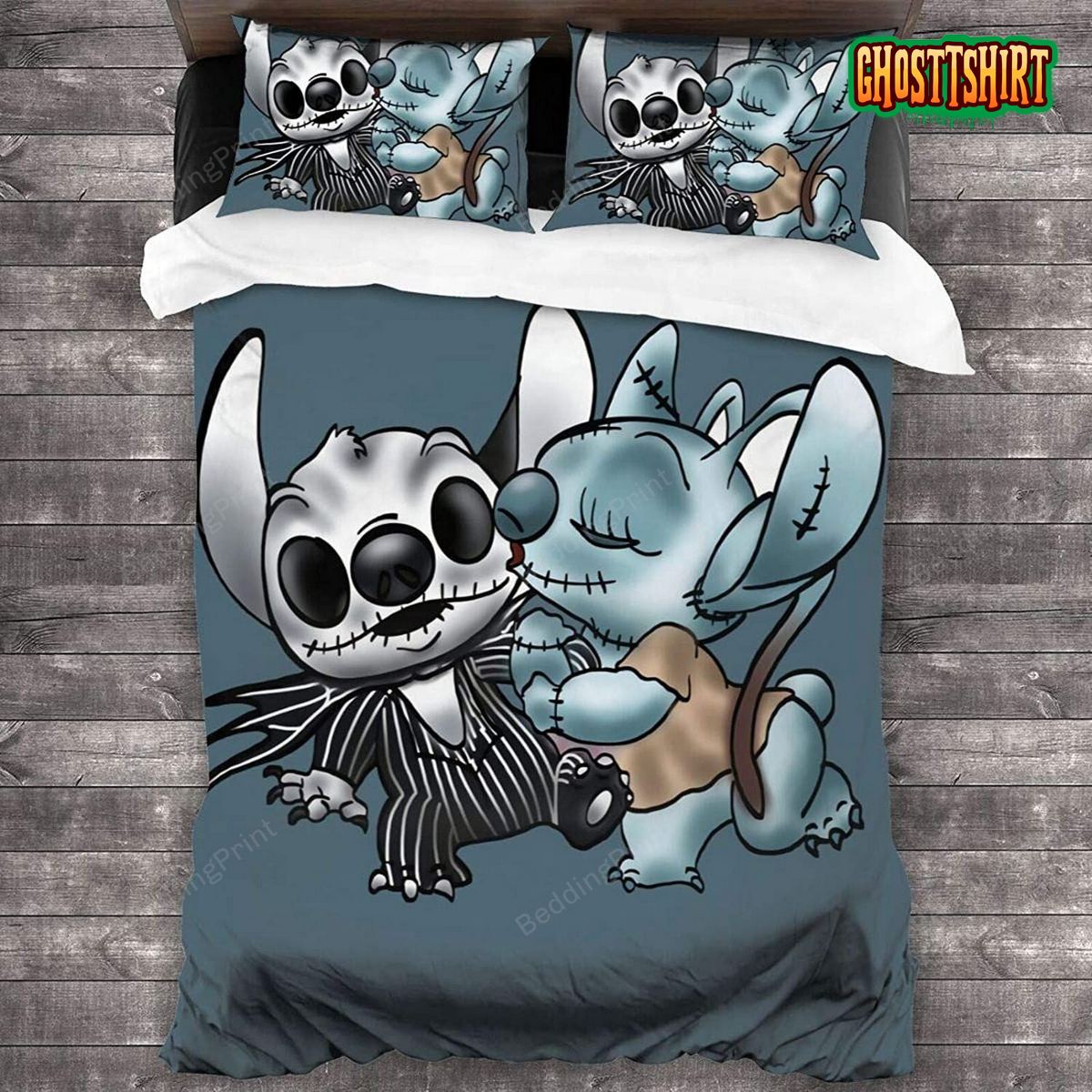 Bl- Stitch And Angel Nightmare Before Xmas Bedding Set