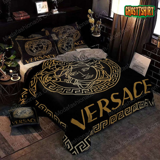 Black And Gold Versace Brands 1 Bedding Set