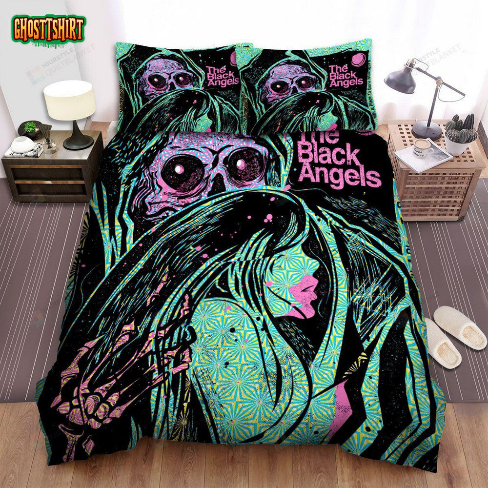 Black Angels Band The Beauty And Devil Art Bed Sheets Spread Comforter Duvet Cover Bedding Set