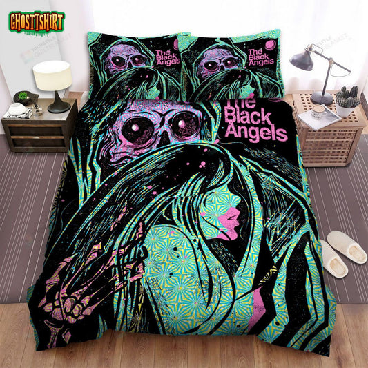 Black Angels Band The Beauty And Devil Art Bed Sheets Spread Comforter Duvet Cover Bedding Set